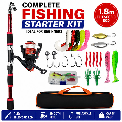 Junior kids fishing rod - rod, reel