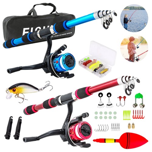 Fishing pole and reel - pole, 2x