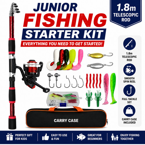Kids junior fishing - rod, reel