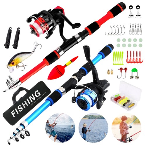 2pcs fishing pole - pole, reel